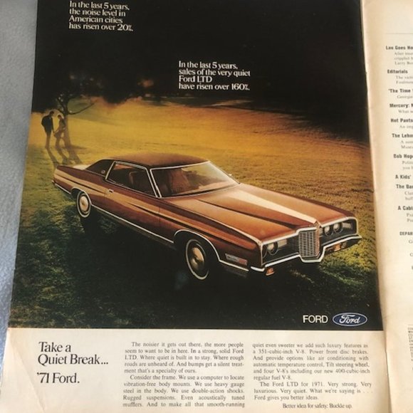 Vintage Epherma Life Magazine January 1971 Bob Hope Fashion Hot Pants WWII Plane - Picture 5 of 9